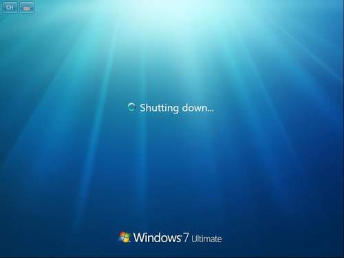 windows 7关机画面