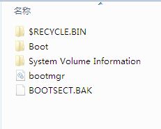 win7隐藏分区中的文件、文件夹